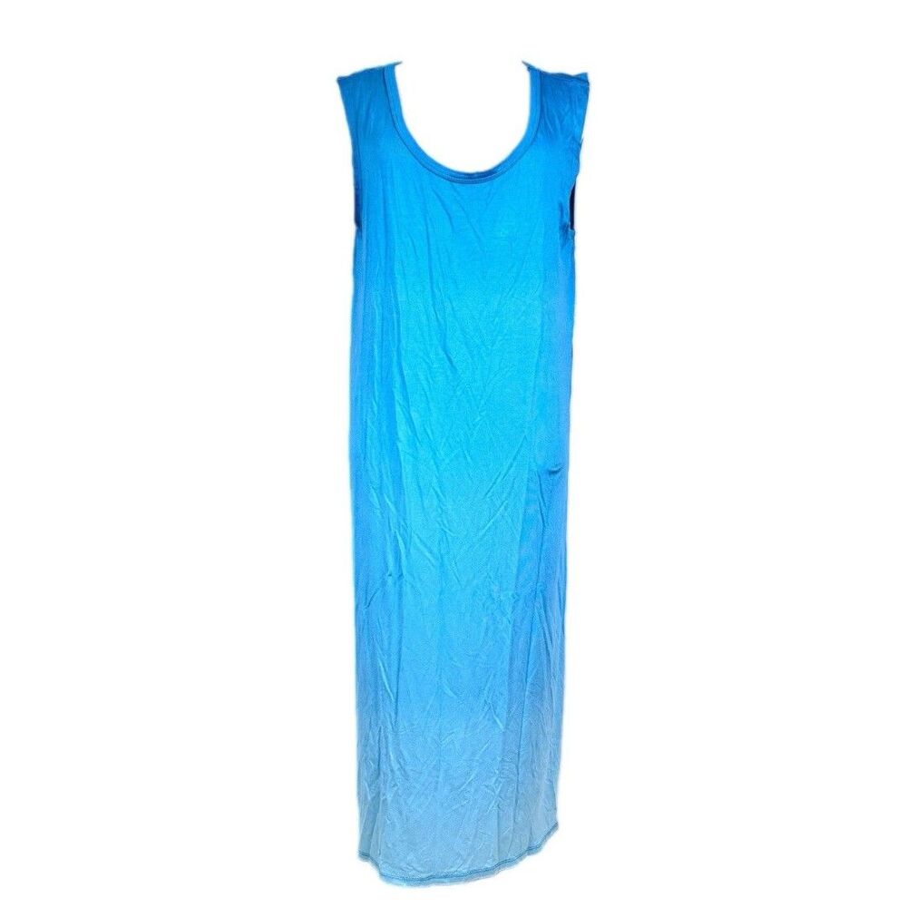 Alfani Women’s Nightgown Chemise Lounger Aqua Green Ombré Sz Large